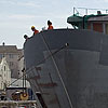 VERY near miss in the harbour!